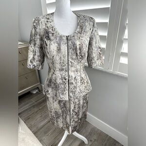 Aysha Two Piece Dress Ensemble, Size 8